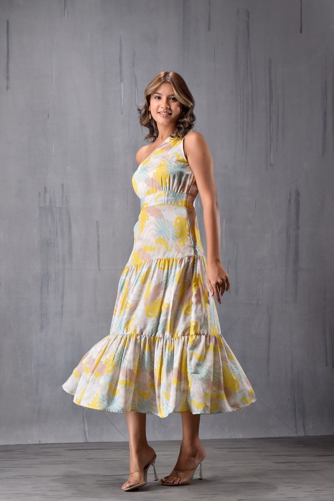 One Shoulder Tier Dress