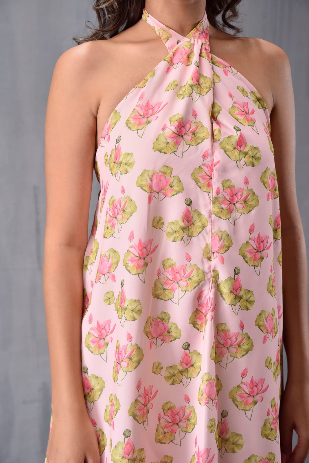 Halter Neck Collar Dress