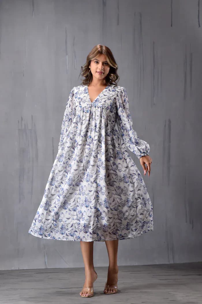 Baloon Sleeve Dress
