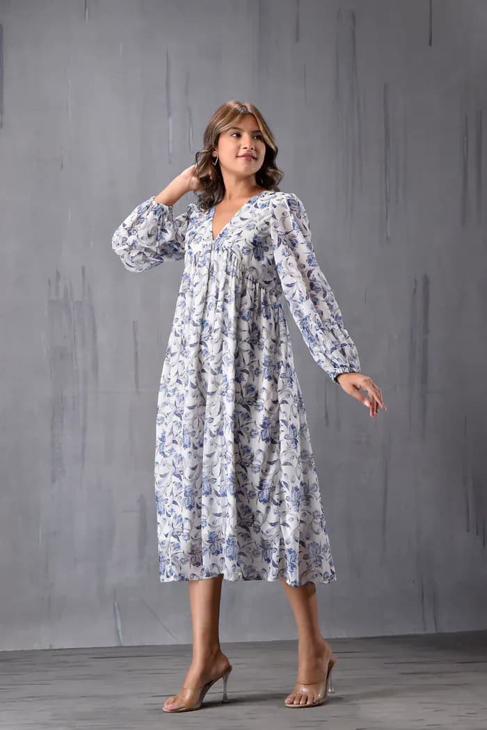Baloon Sleeve Dress