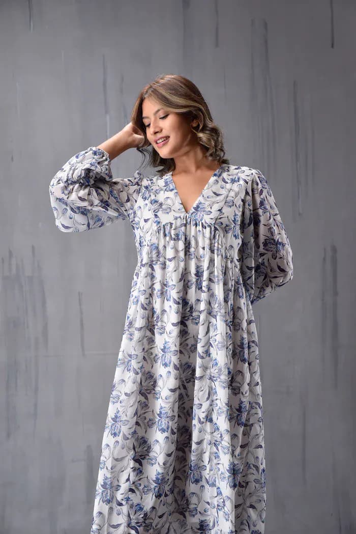 Baloon Sleeve Dress