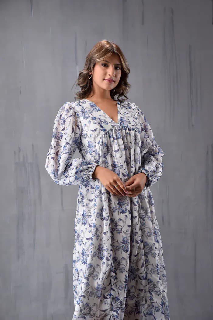Baloon Sleeve Dress