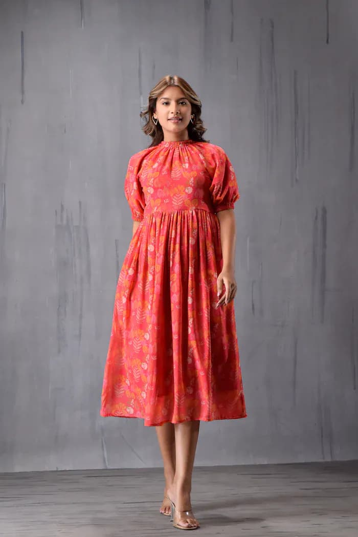 Reglon sleeve Elasticated Dress