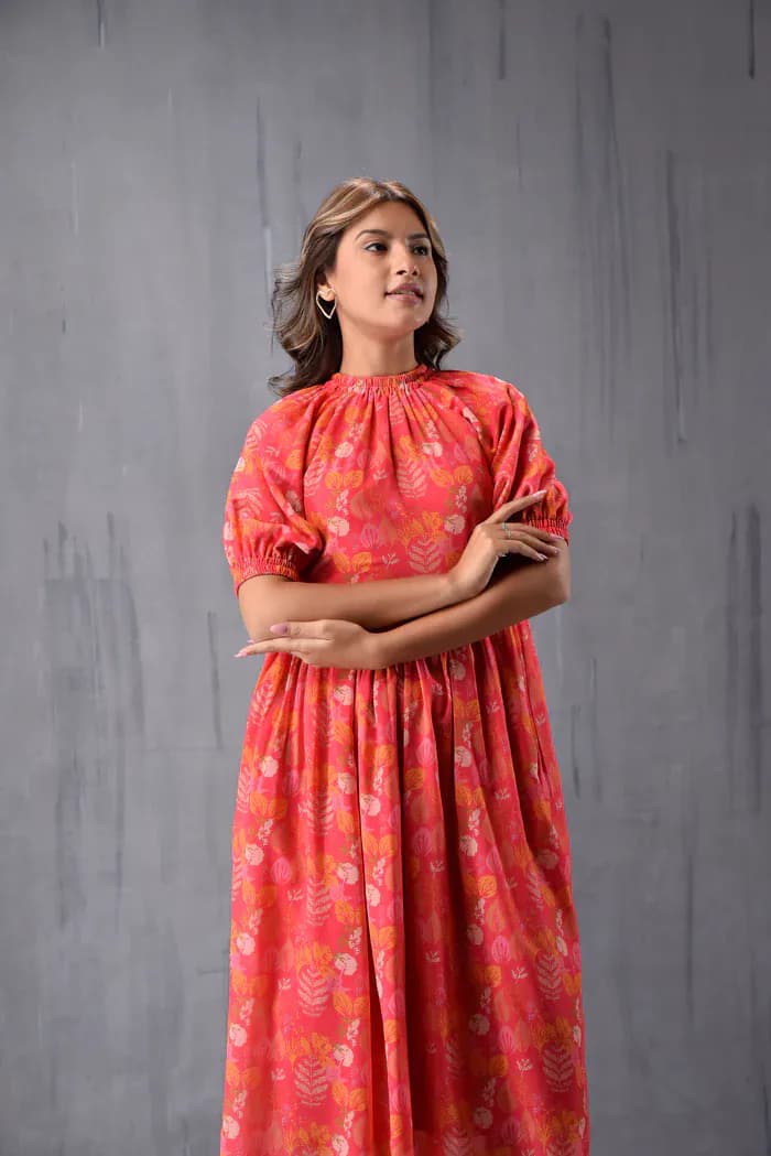 Reglon sleeve Elasticated Dress
