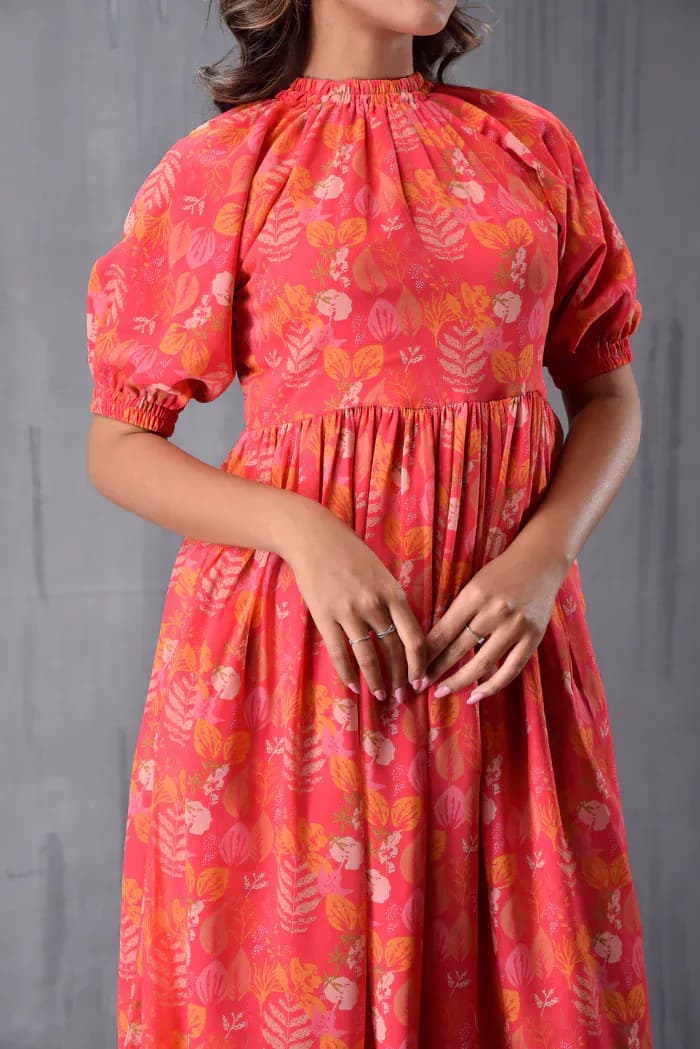 Reglon sleeve Elasticated Dress