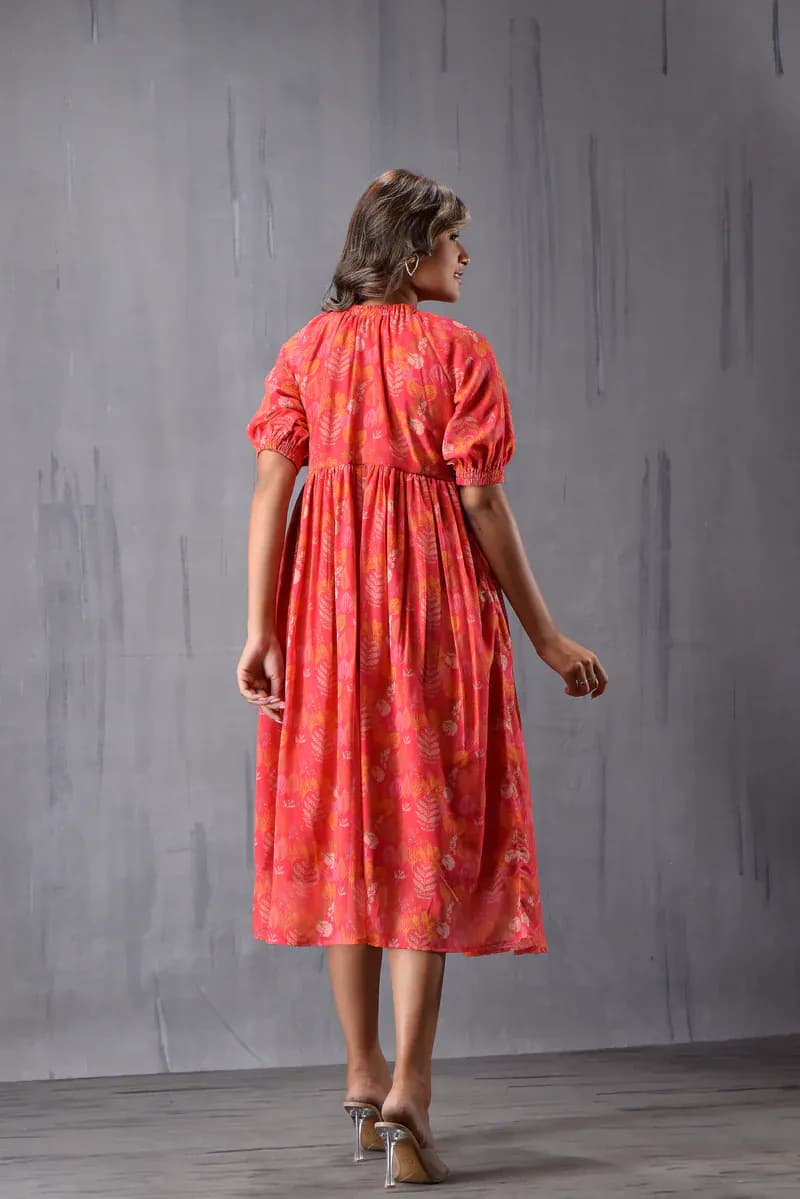 Reglon sleeve Elasticated Dress