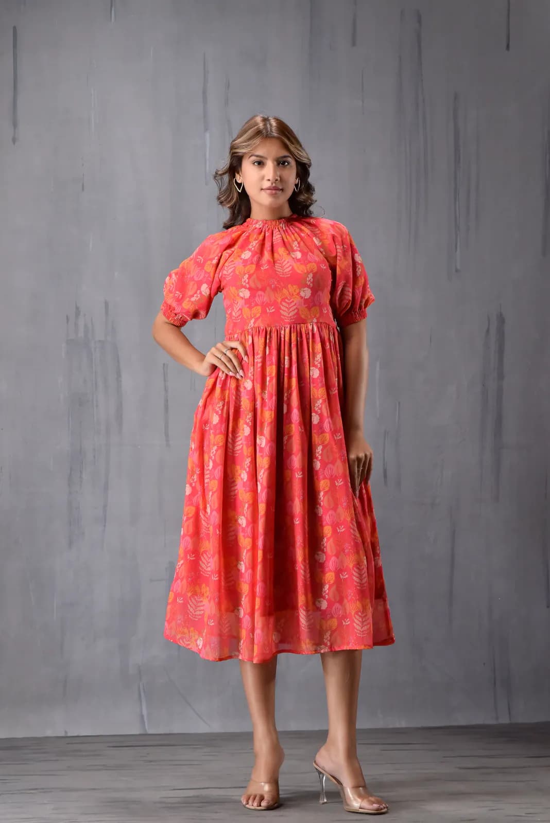 Reglon sleeve Elasticated Dress