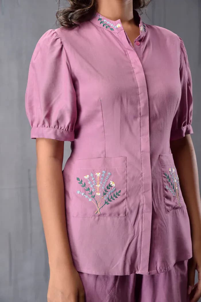 Embroiderd Coller Set