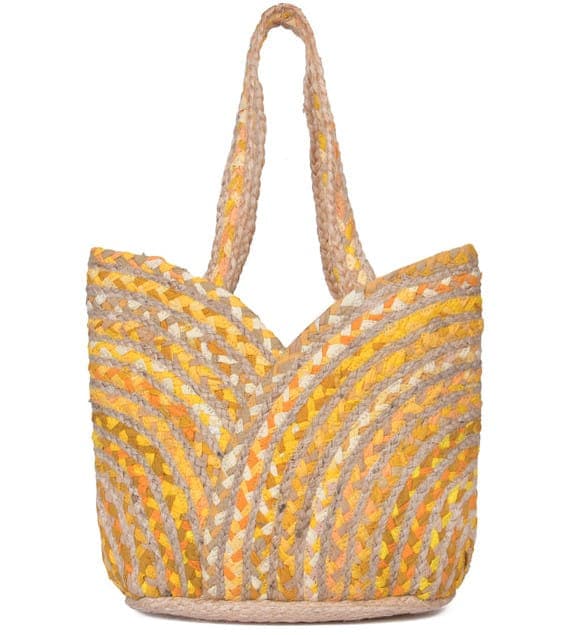 Trendy Cotton Jute Beach Bag