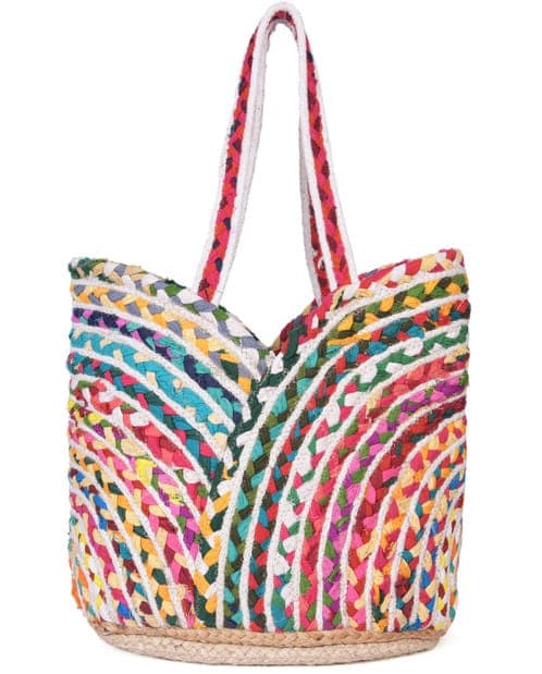 Trendy Cotton Jute Beach Bag