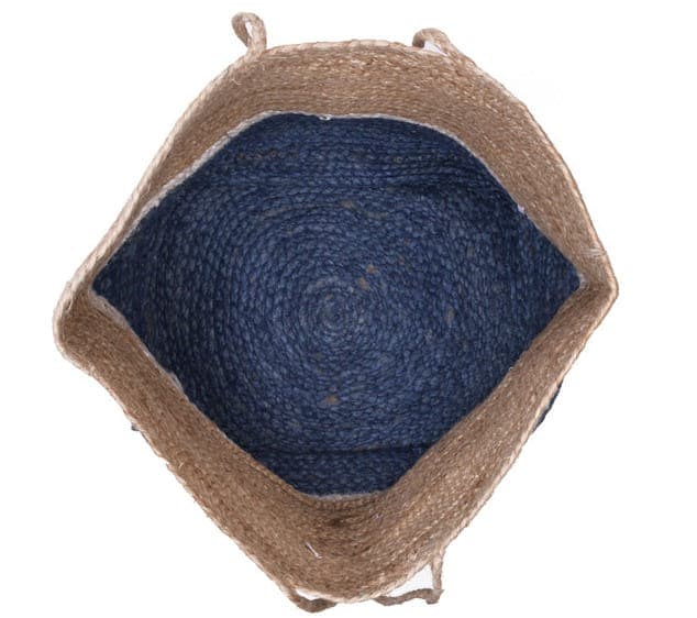 Bottom Colored Jute Beach Bag