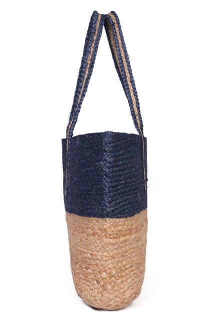 Top Colored Jute Beach Bag