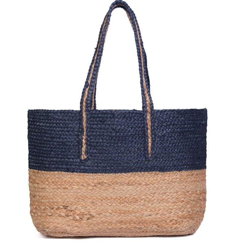 Top Colored Jute Beach Bag