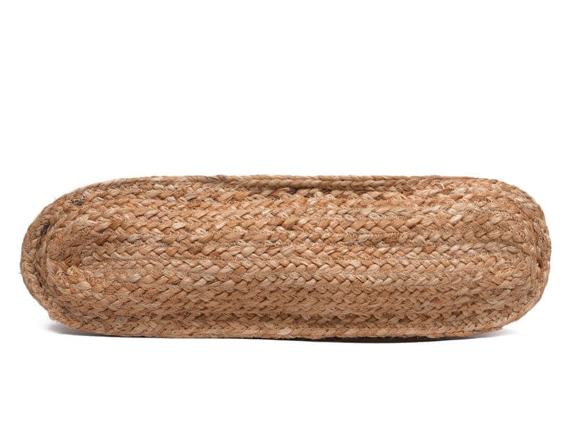 Rhombus Design Jute Beach Bag