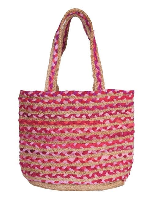 Cotton Chindi Jute Beach Bag