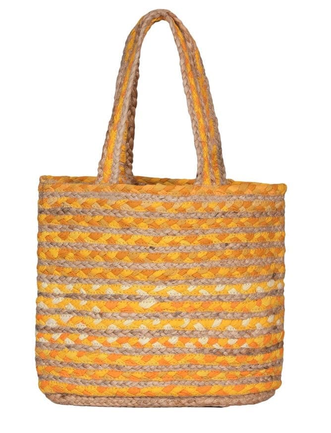 Cotton Chindi Jute Beach Bag