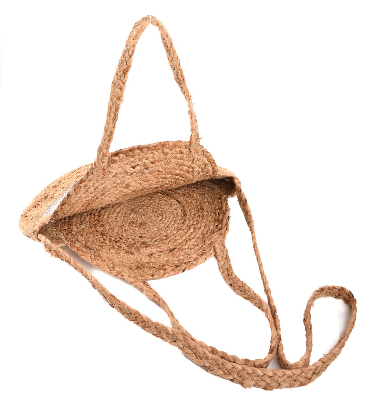 Handmade round straw bag