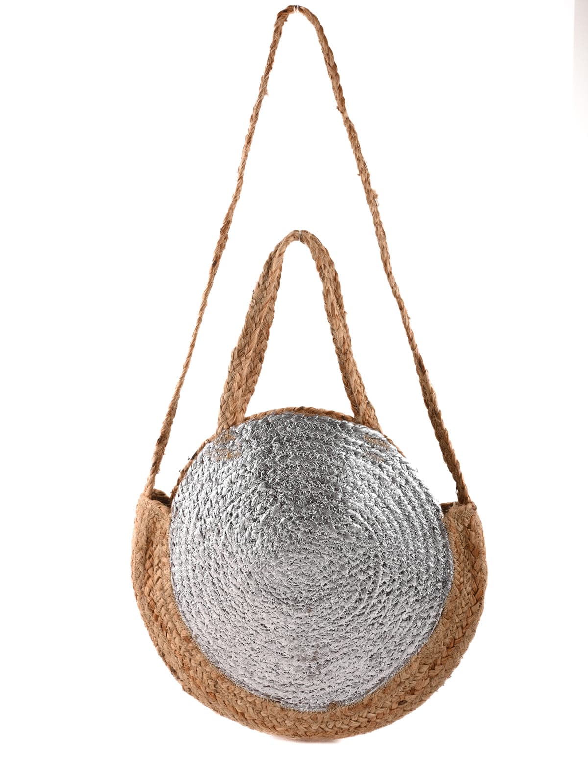  Handmade round straw bag