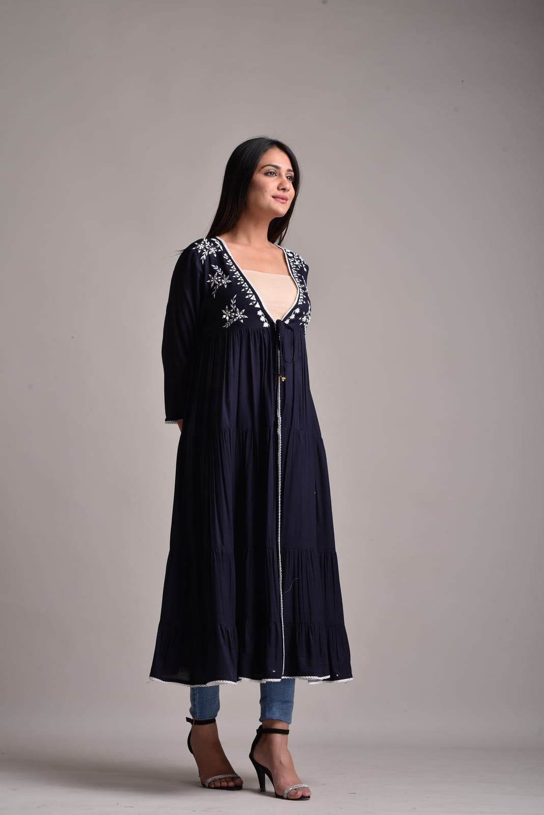 Women Straight 3/4th Sleeve Shrug