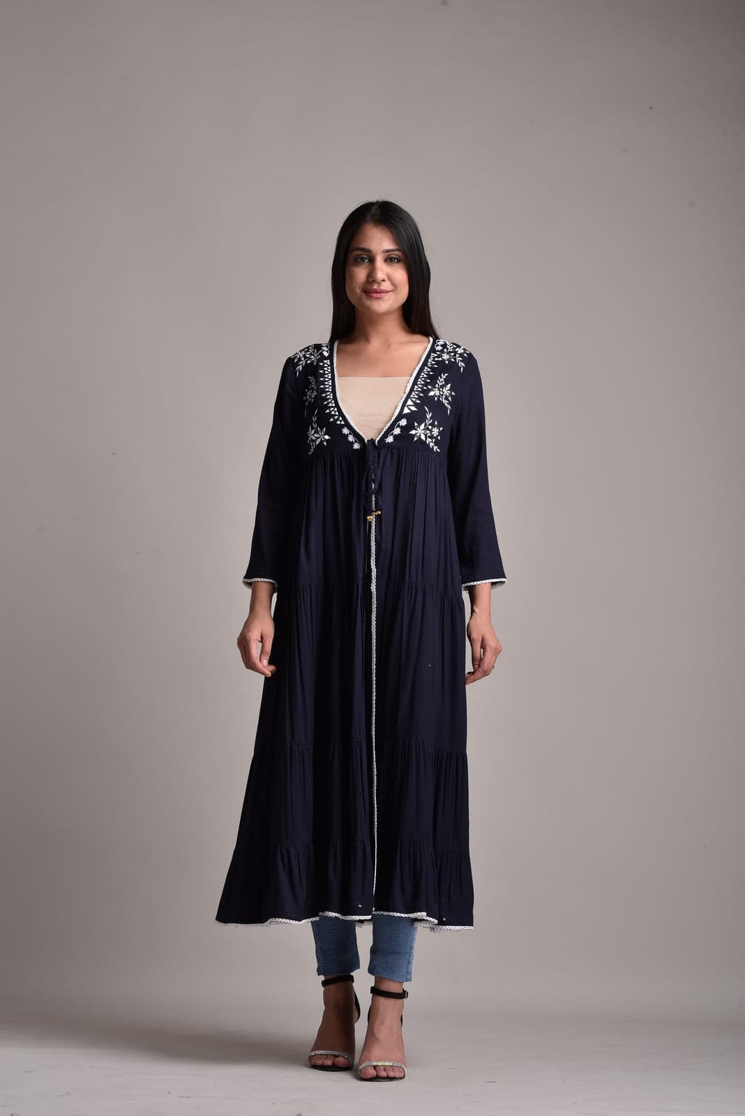 Women Straight 3/4th Sleeve Shrug