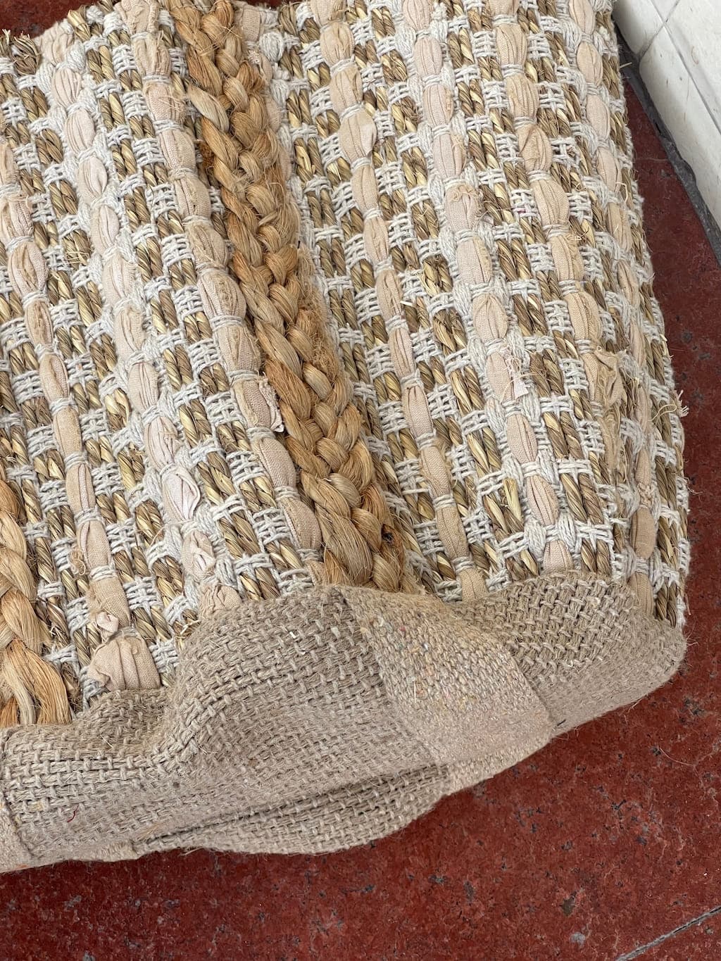 Cotton and Jute Reusable Hand Bag 
