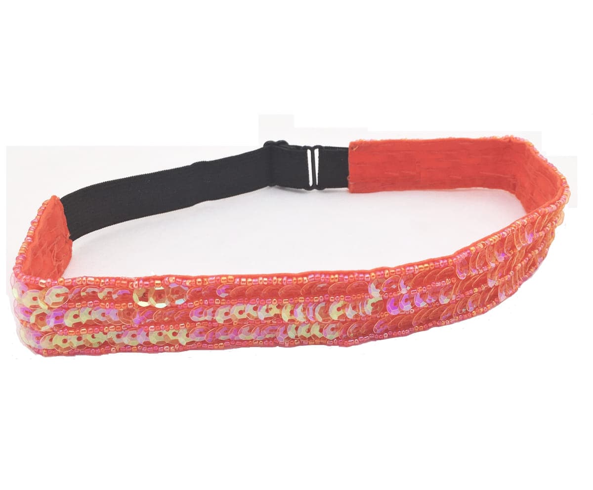 Sequin & beads adjustable headband Bright