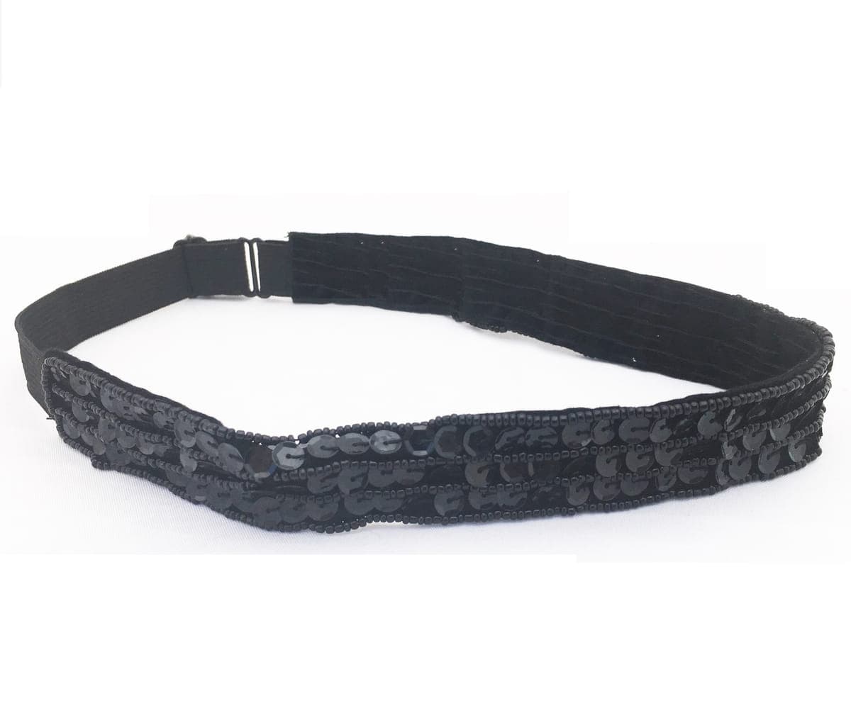 Sequin & beads adjustable headband Bright