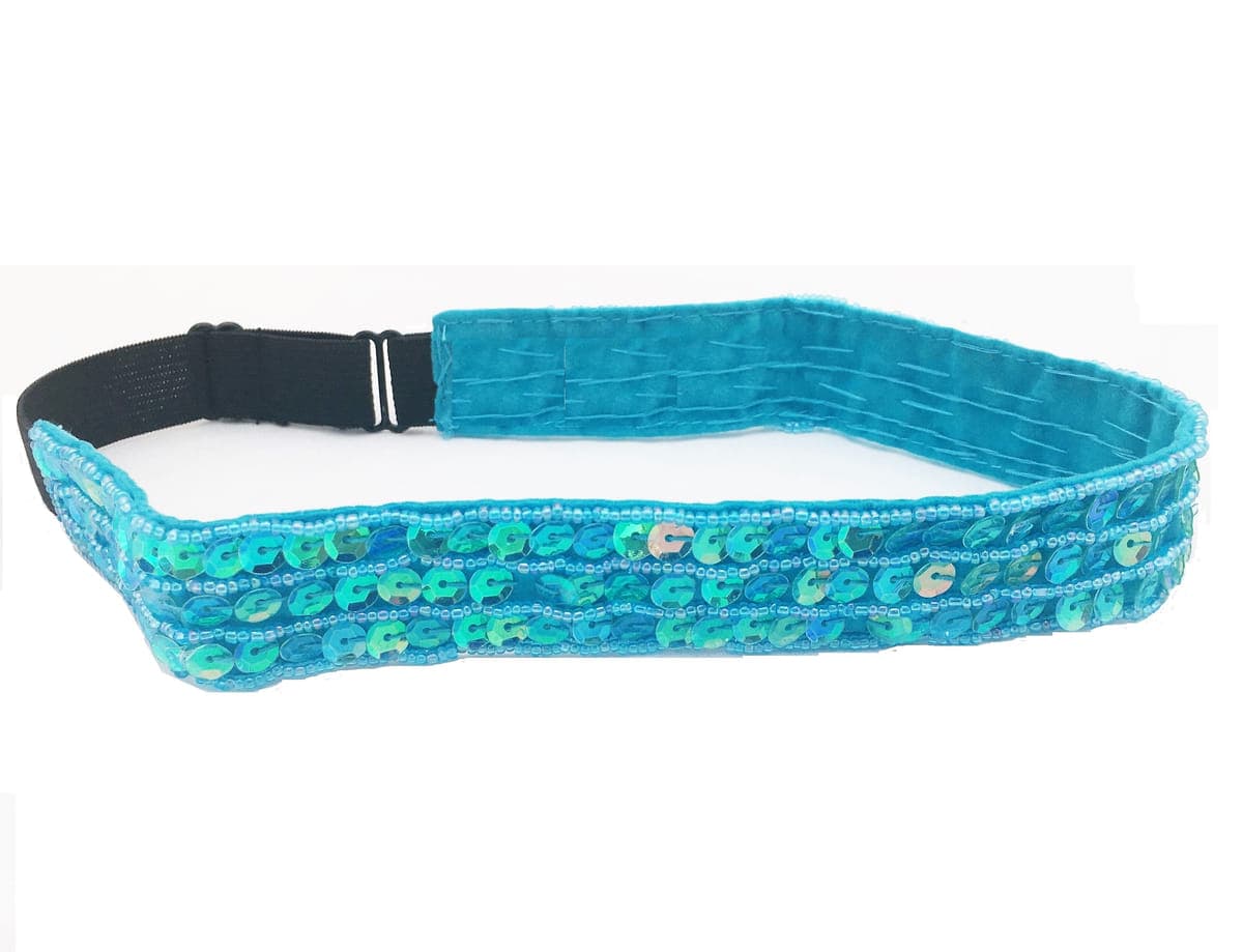 Sequin & beads adjustable headband Bright