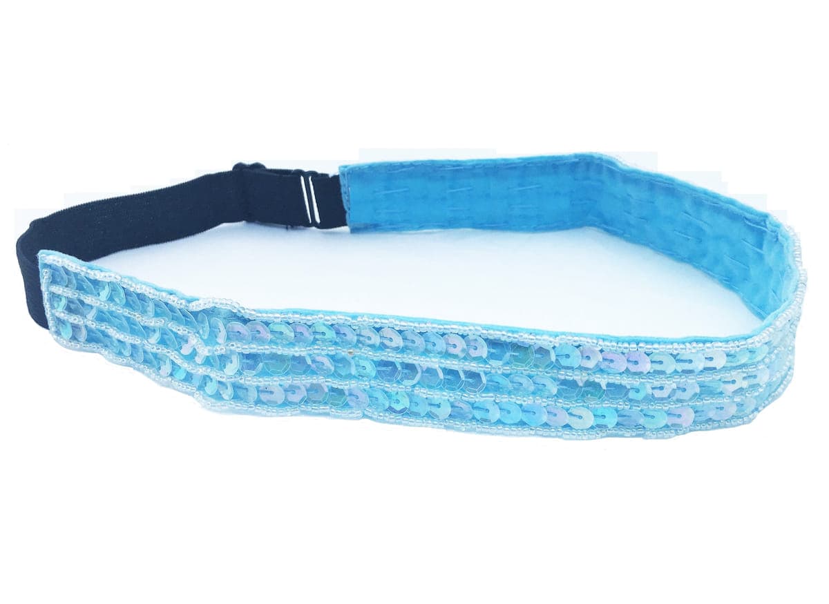 Sequin & beads adjustable headband Bright