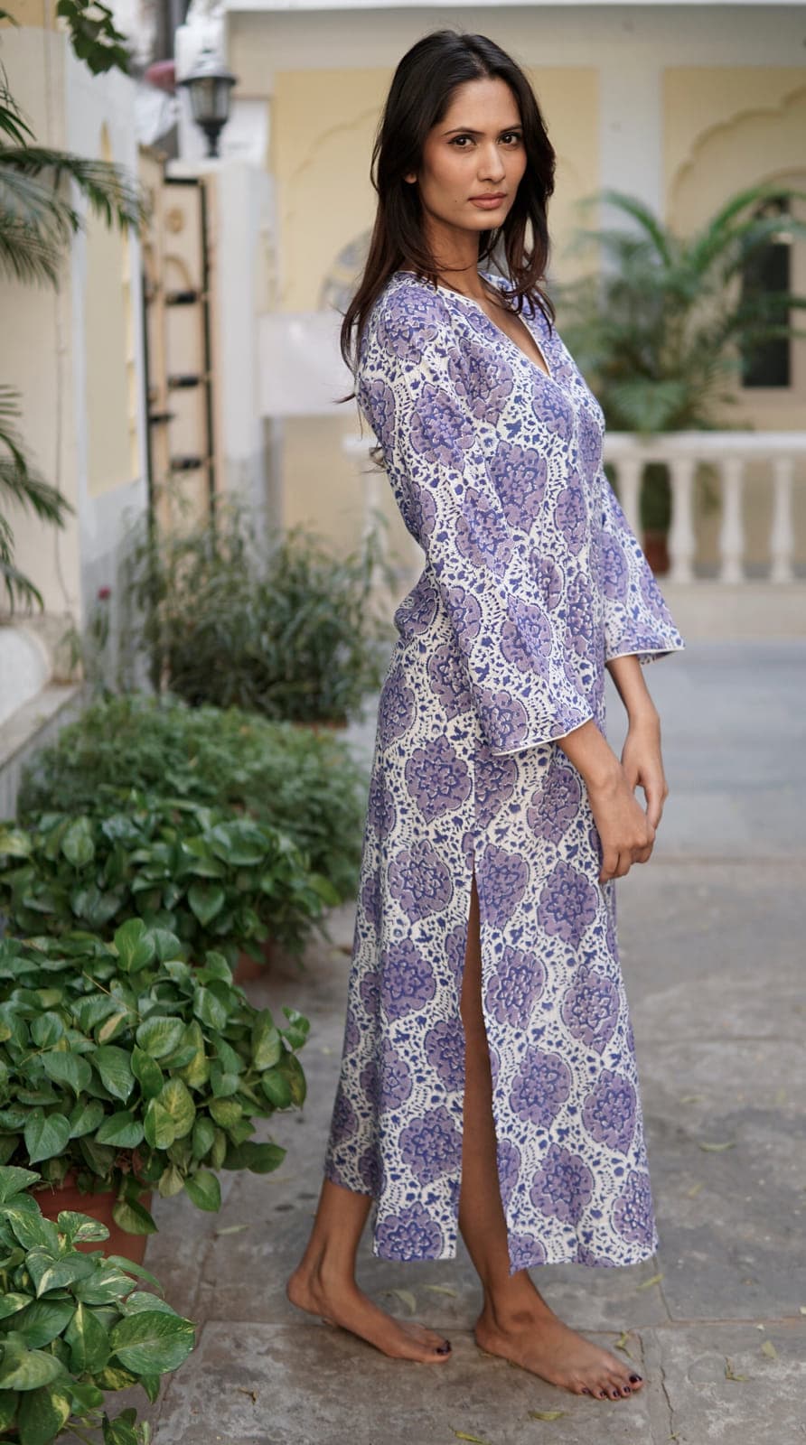 Beach kaftan, luxury beach cover-up 'Romy'
