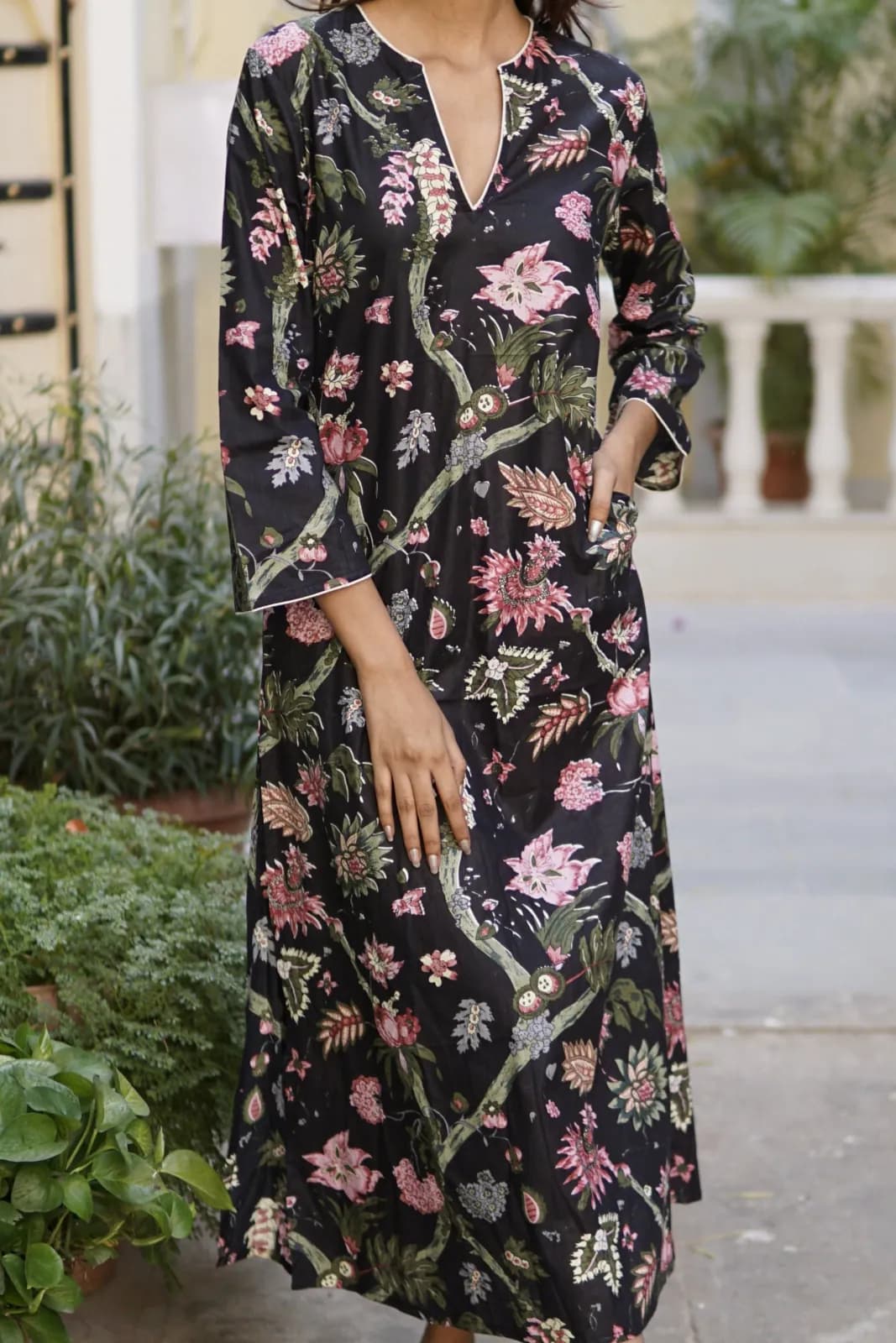 Kaftan, Juanita long kaftan dress, beach kaftan, luxury beach coverup with pockets