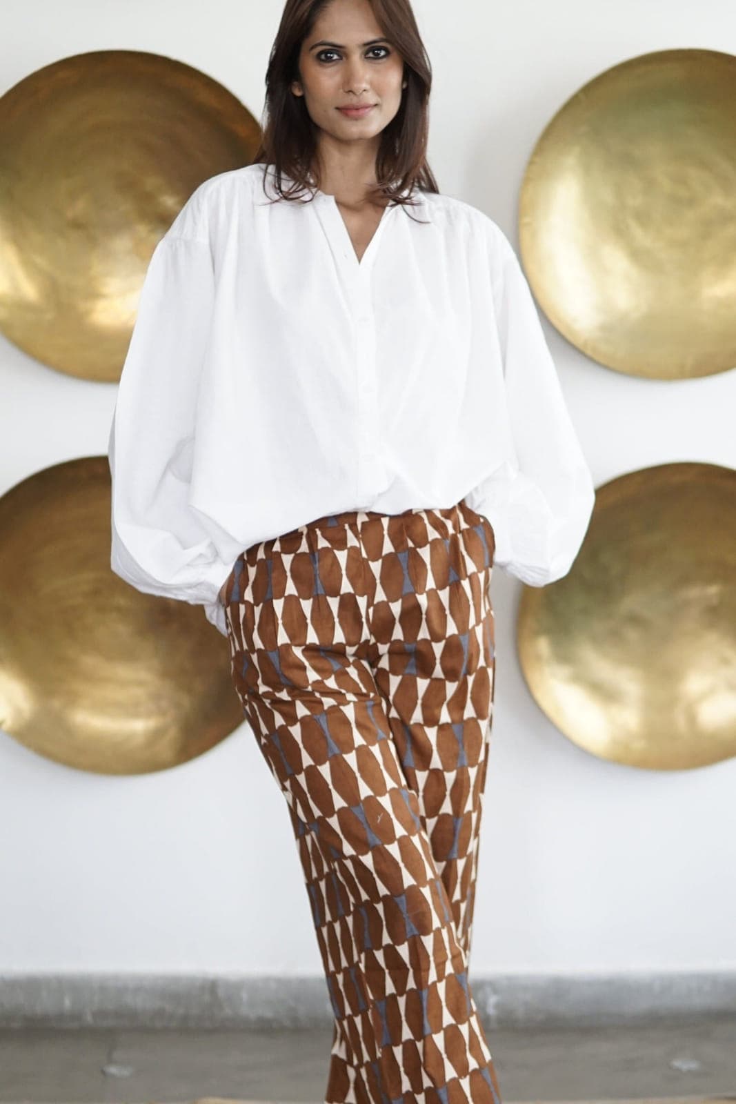 White Blouse, big sleeved cotton summer blouse