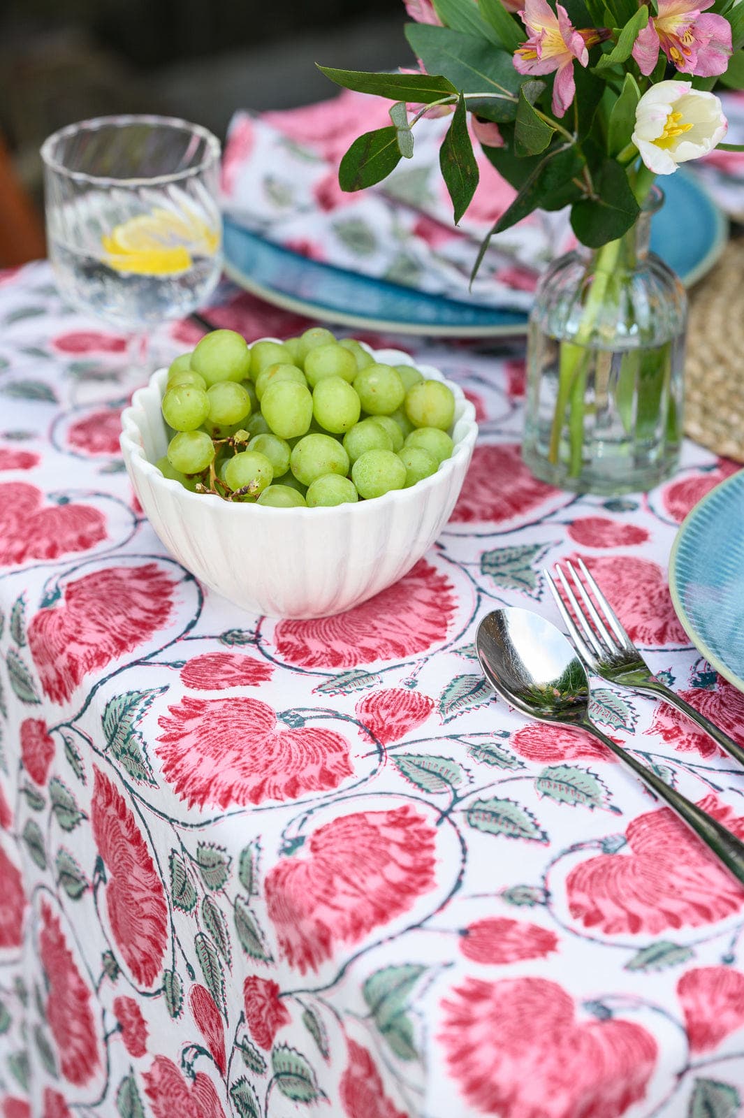PINK LOTUS TABLECLOTH