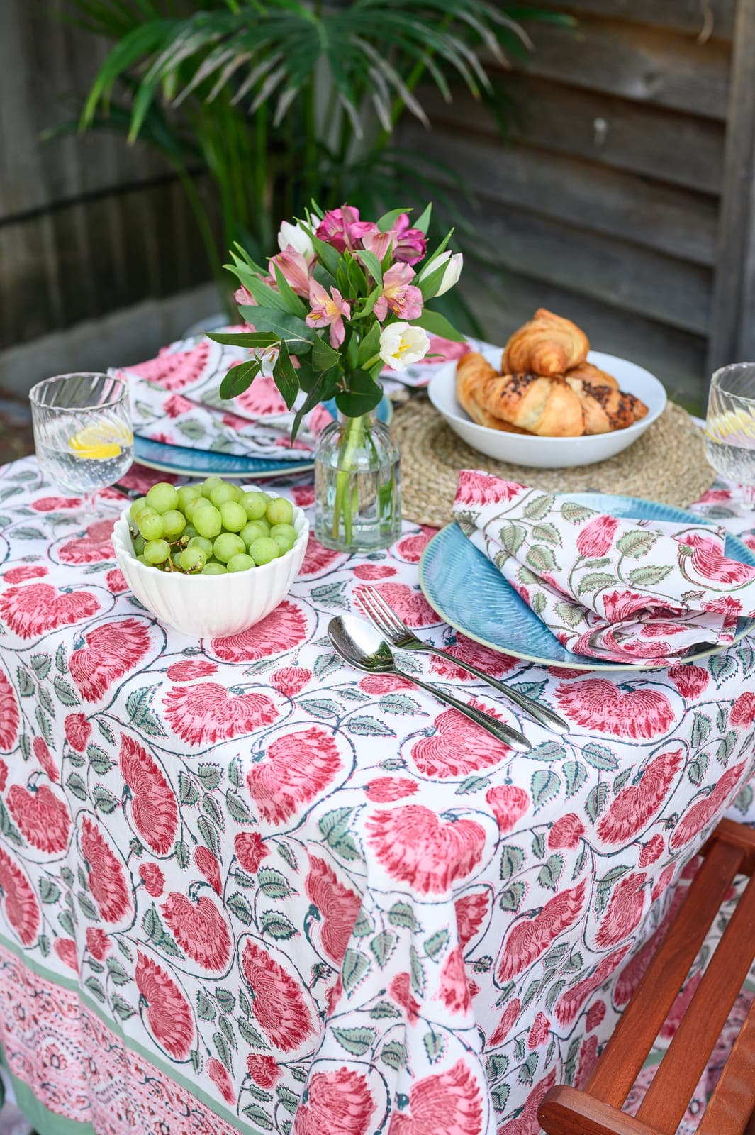 PINK LOTUS TABLECLOTH