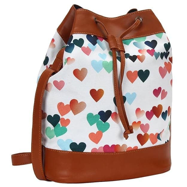 White Canvas Alena Sling Women Bags