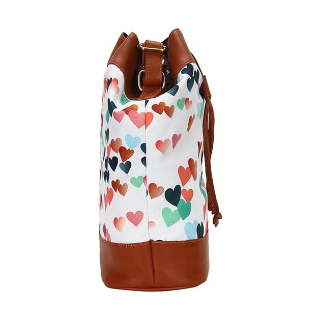 White Canvas Alena Sling Women Bags