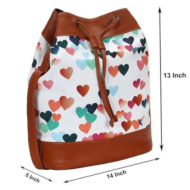 White Canvas Alena Sling Women Bags