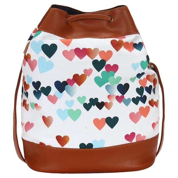 White Canvas Alena Sling Women Bags