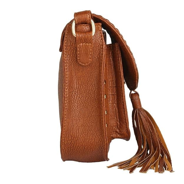 Women Rust Pu Sling Bag