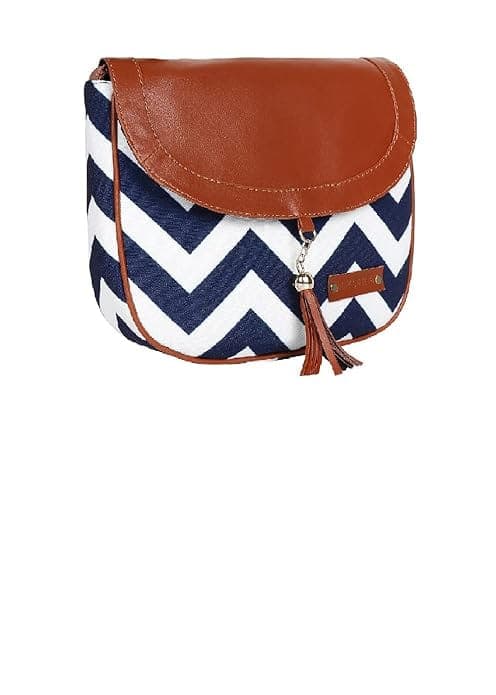 Zig Zag Canvas Printed Women Sling Bag