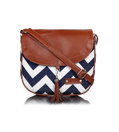 Zig Zag Canvas Printed Women Sling Bag