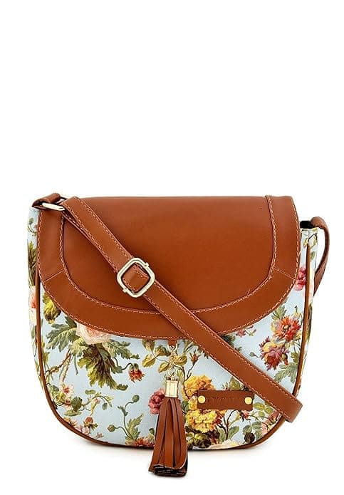 Floral Printed Canvas Women Sling Bag