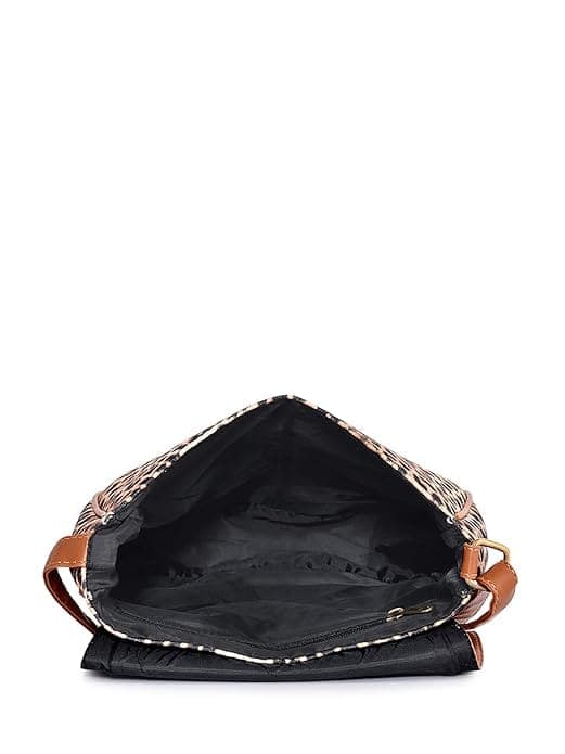 Tiger Printed Canvas Women Sling Bag