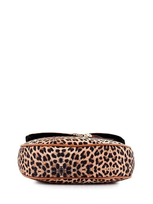 Leopard Printed Canvas Women Sling Bag
