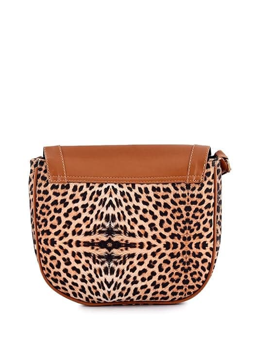 Leopard Printed Canvas Women Sling Bag