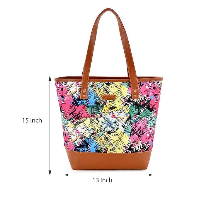 Multi Designer Print Canvas Women Tote Bag