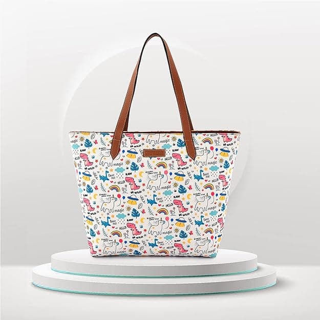Forest Animals Print Canvas Tote Bag