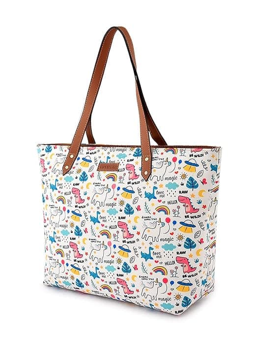 Forest Animals Print Canvas Tote Bag