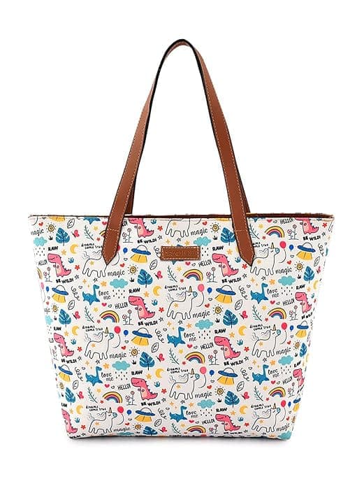 Forest Animals Print Canvas Tote Bag