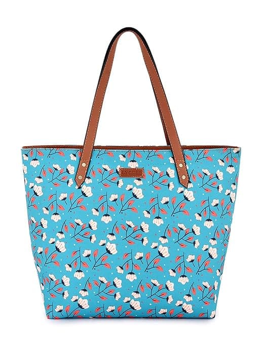 Blue Base Printed Canvas Tote Bag
